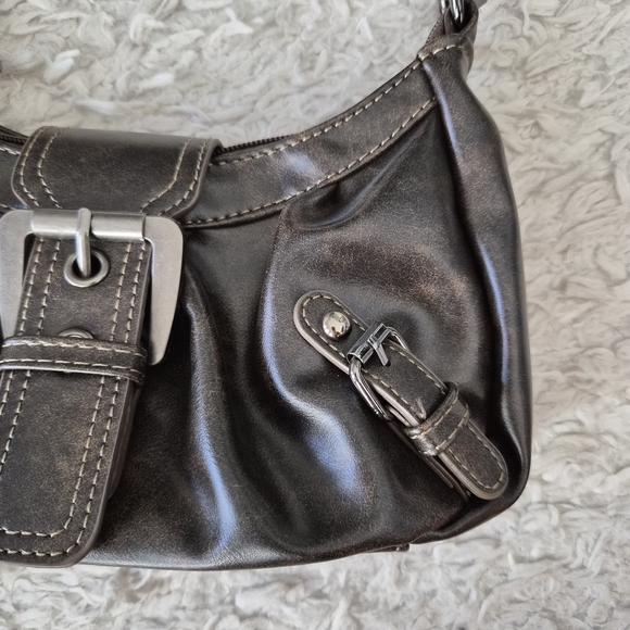 Shein Y2K Dark Brown Buckle Shoulder Bag – Goth Grunge Utility Aesthetic - Picture 3 of 16